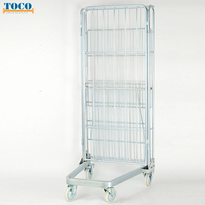 Nestable Supermarket Trolley with Handle for Courier Services