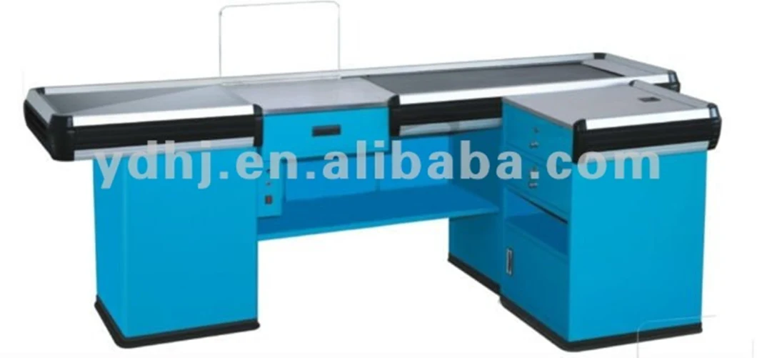 Supermarket Equipment Electric Checkout Counter, Retail Shop Cashier Desk