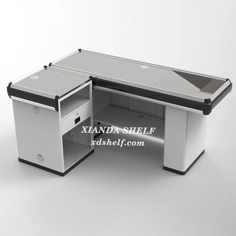 Wholesale Cash Supermarket Checkout with Conveyor Belt Counter Desk Xd-Ck20