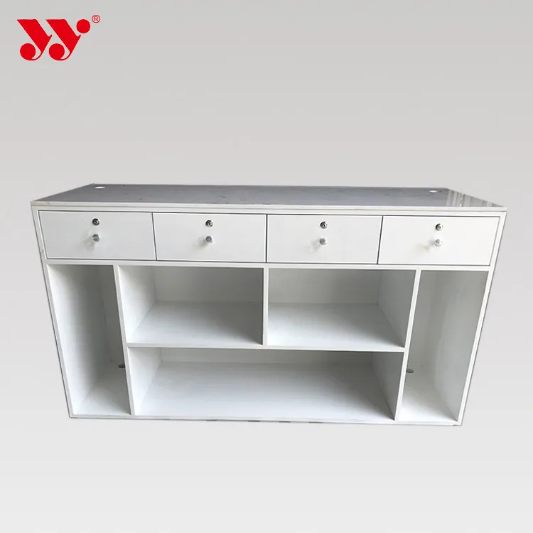 의류 매장의 실용적인 슈퍼마켓을 위한 화이트 오크 대리석 계산대