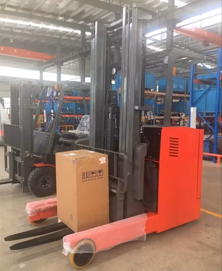 랙 2톤 리치 창고 지게차 배터리 전기 리치 트럭 가격으로 운전하세요